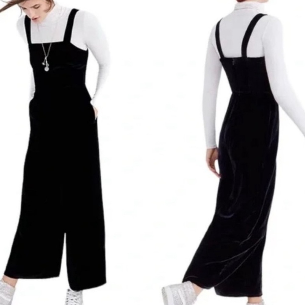 Madewell Black Velvet Jumpsuit